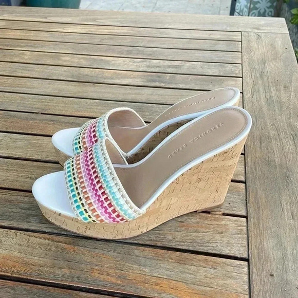 Veronica Beard Dali Woven Wedge Sandals - Picture 5 of 8
